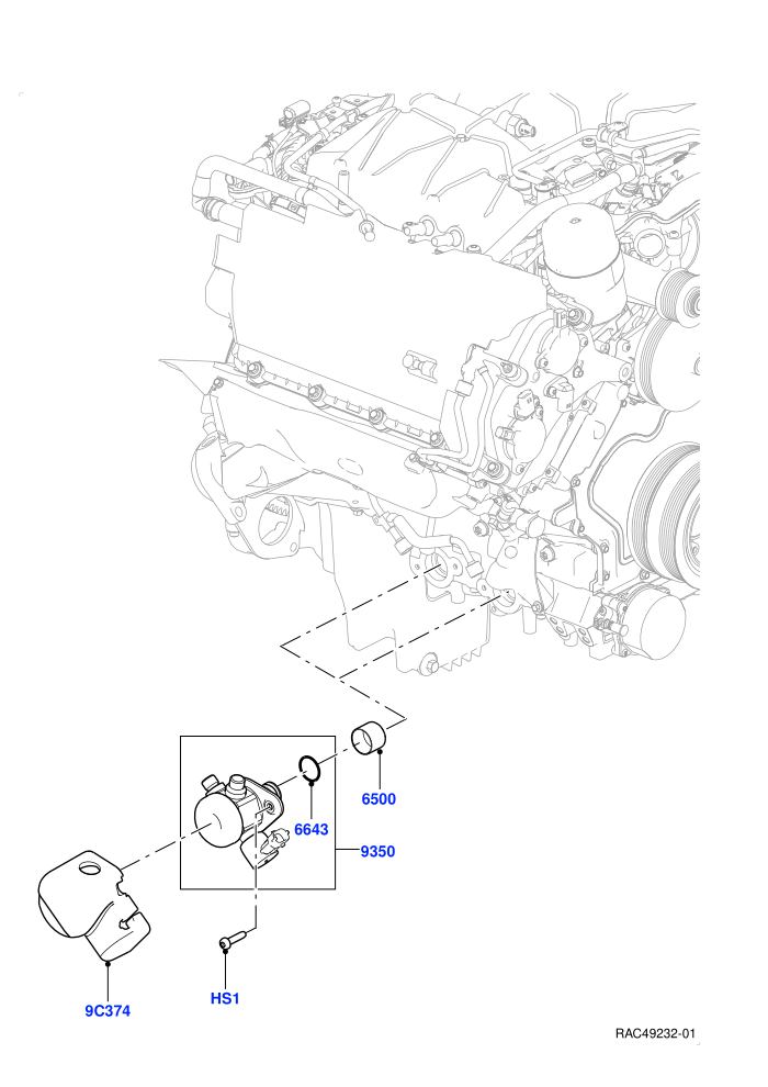 Fuel Injection Pump-Engine Mounted (3.0L DOHC GDI SC V6 PETROL)(Solihull Plant Build)((V)FROMEA000001)