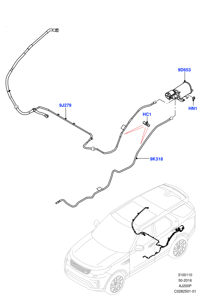 Fuel Lines (2.0L I4 High DOHC AJ200 Petrol,Fuel Tank Filler Neck - Unleaded)(Rear)((V)TOJA999999 (V)FROMJA000001)