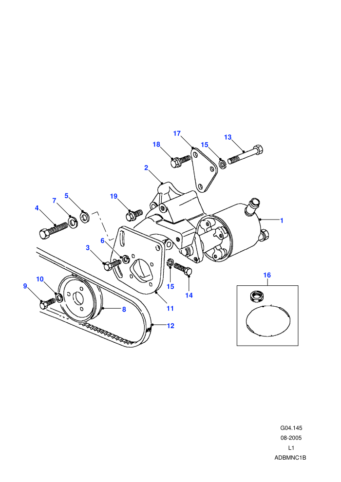 Power Steering Pump (2.5L I4 200 TDi L/R,5 Speed Manual Transmission,Less Catalyst)