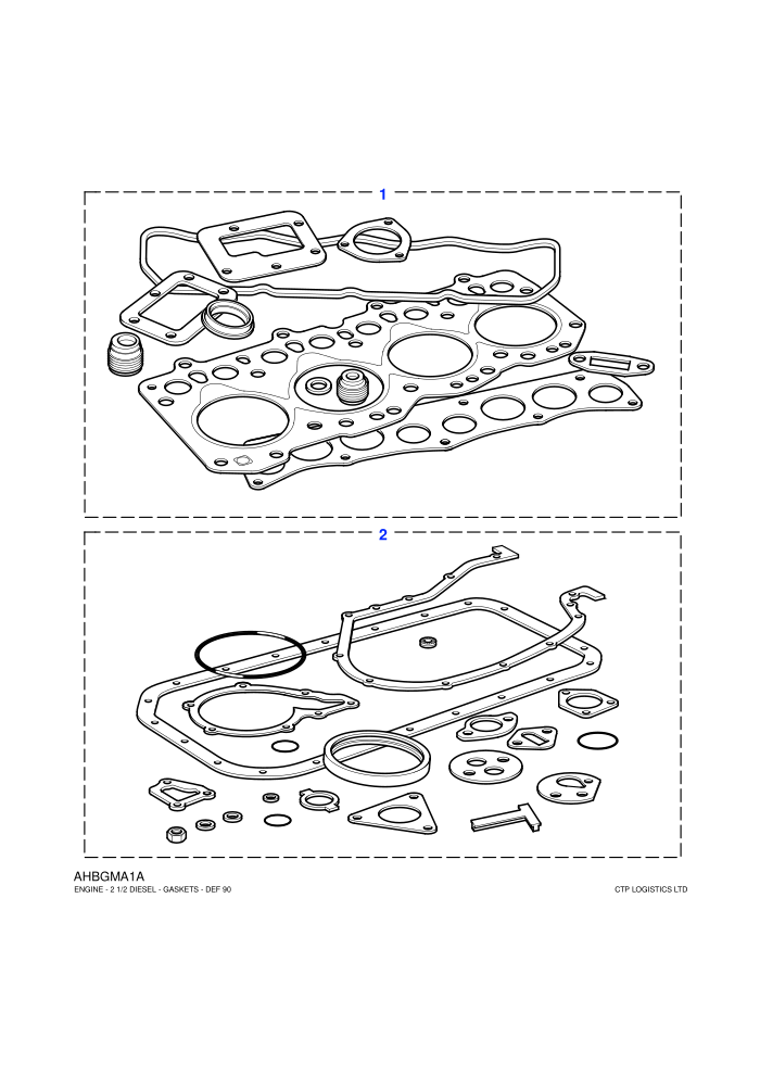 Gaskets (2.5L 4 Cyl NA L/R Diesel)