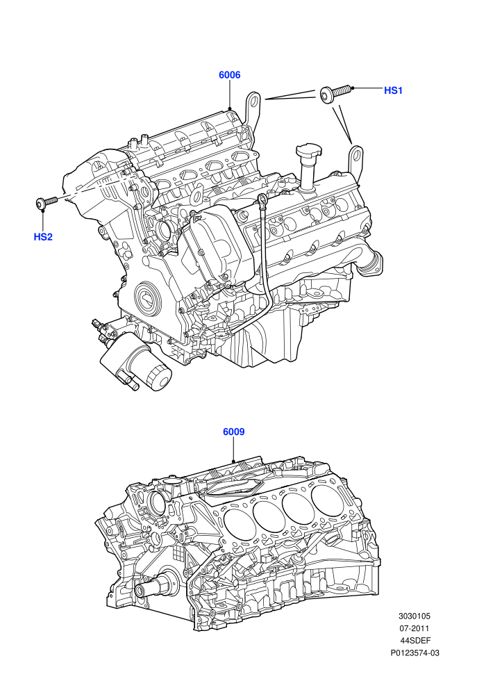 Service Engine And Short Block (AJ Petrol 4.4 V8 EFI (220KW))
