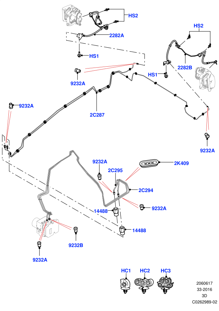 Rear Brake Pipes (RHD)(Solihull Plant Build)((V)FROMHA000001)