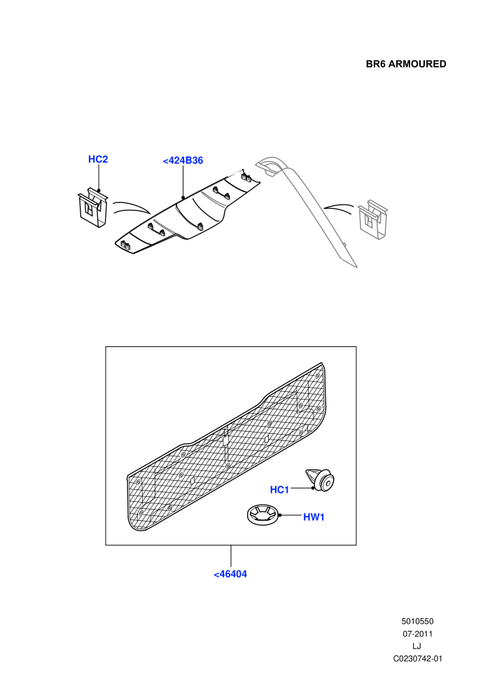 Back Door/Tailgate Trim Panels (With B6 Level Armouring)((V)FROMAA000001)