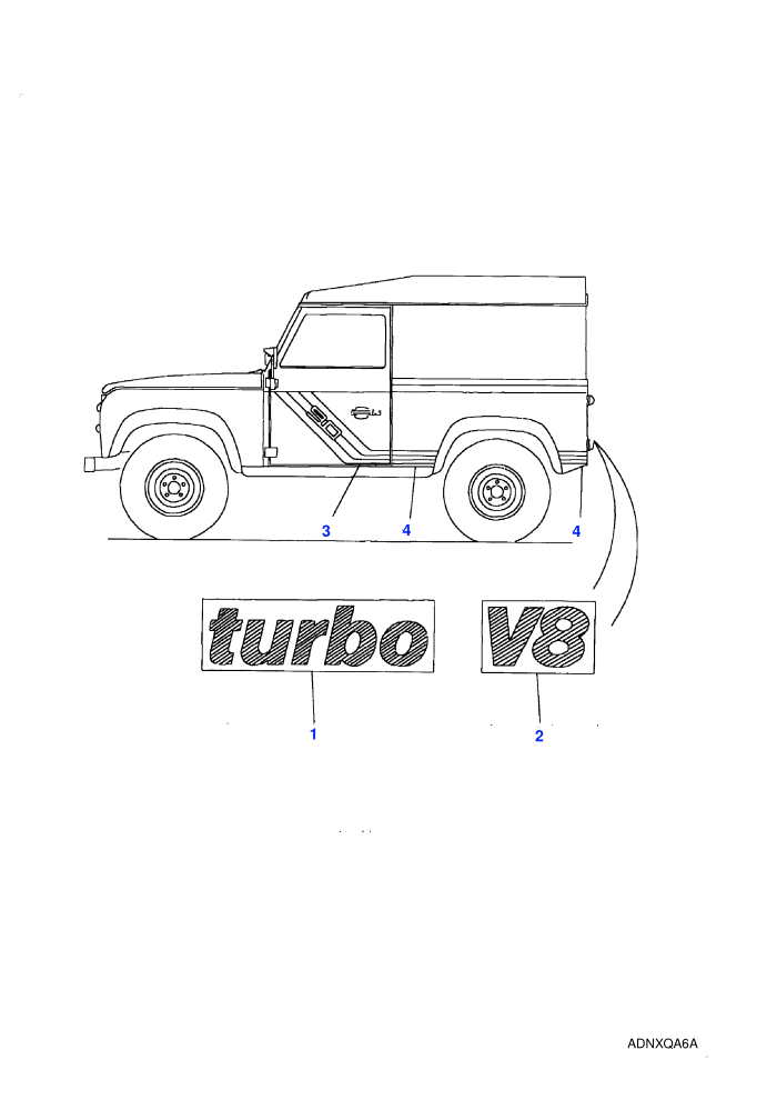 Body Tapes (110,90 Wheelbase,Less Station Wagon)((V)TOFA456152 (V)FROMFA345886)