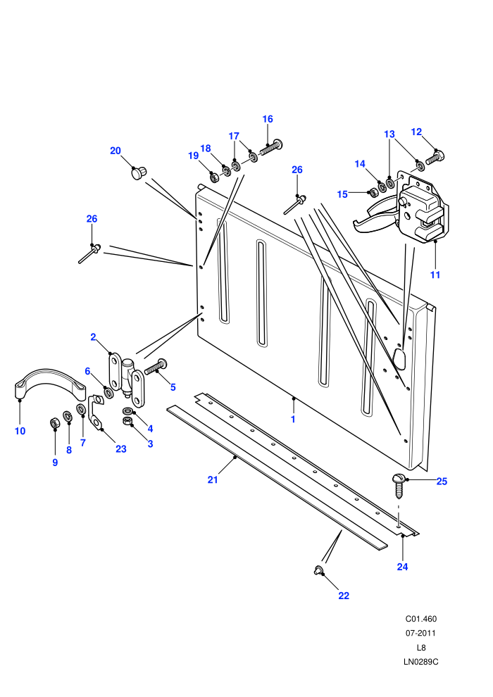 Tailboard Assembly Lower-Side Hinged ((V)FROM7A000001)