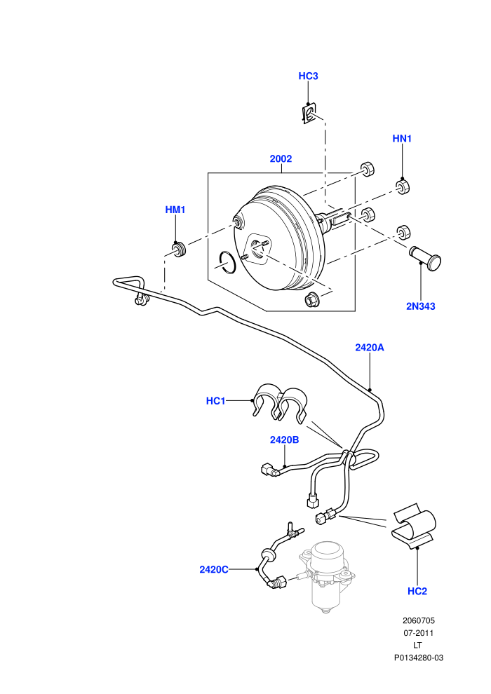 Brake Booster ((V)TO9A999999)