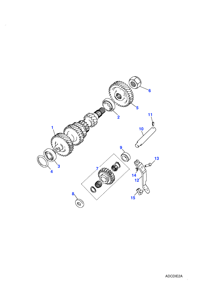 Layshaft - From Suffix F (5 Speed Manual Transmission,Manual Transmission)
