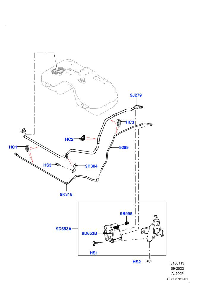 Carbon Canister (2.0L AJ20P4 Petrol E100 PTA,Itatiaia (Brazil))((V)TOST999999 (V)FROMPT400848)