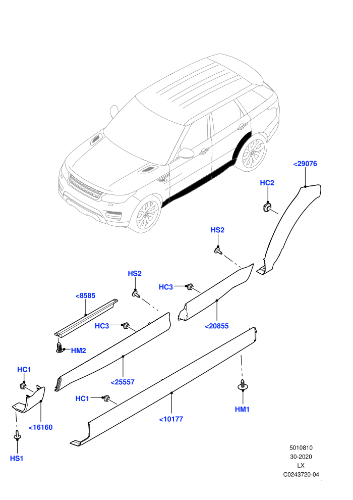 Body Mouldings (Non SVR,Version - Core)