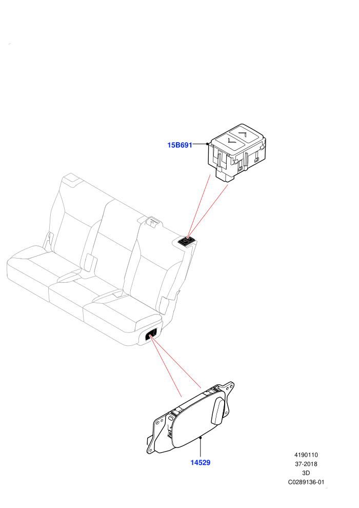 Switches (With Power Rear Seat Recliner)(Nitra Plant Build,Rear Seats)((V)FROMK2000001)