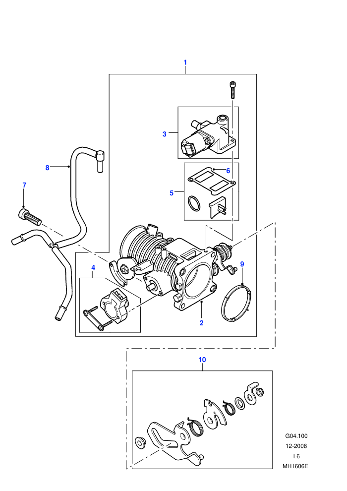 Throttle Body (2.5 KV6 Petrol,Automatic Transmission,Less Cruise Control)