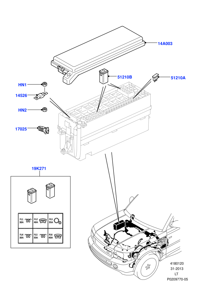 Fuses, Holders And Circuit Breakers (Engine Compartment)((V)FROMAA000001)