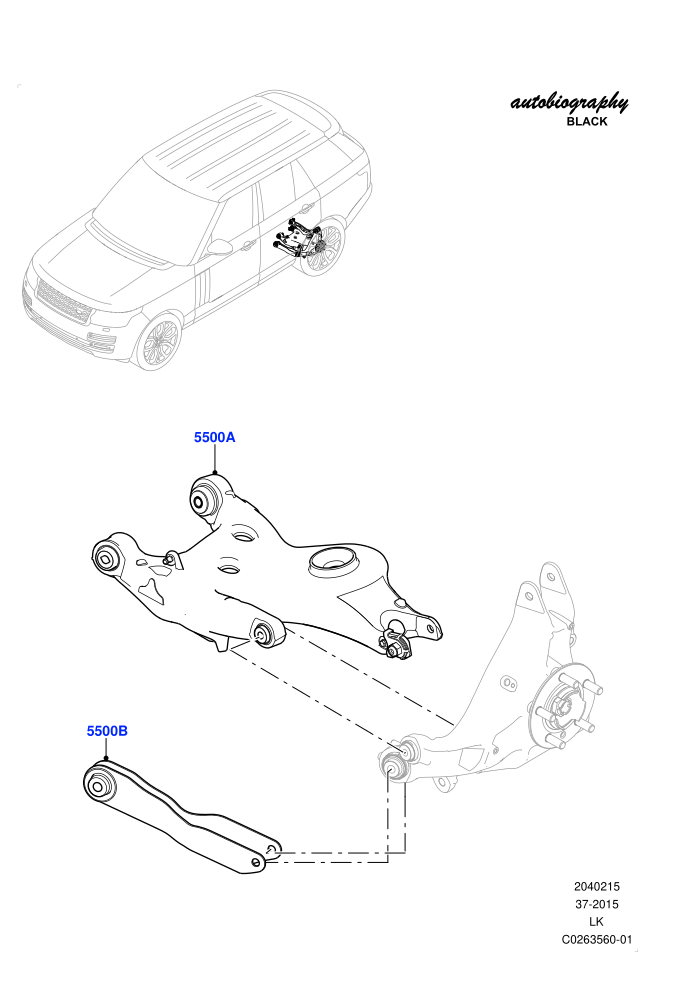 Rear Suspension Arms (Brake Calipers - Black,Brake Calipers - Red,Standard Wheelbase)((V)FROMGA000001)