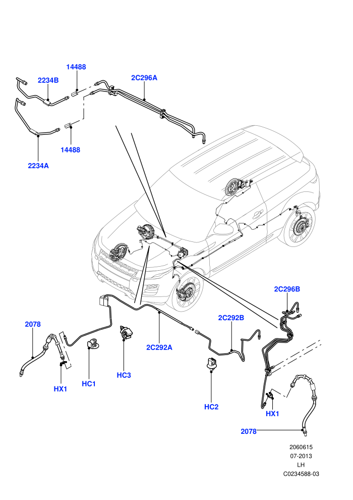Front Brake Pipes (Halewood (UK),RHD)((V)TODH999999)