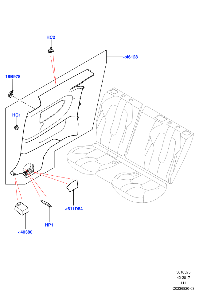 Side Trim (3 Door,Halewood (UK))(Quarter Trim Panel)