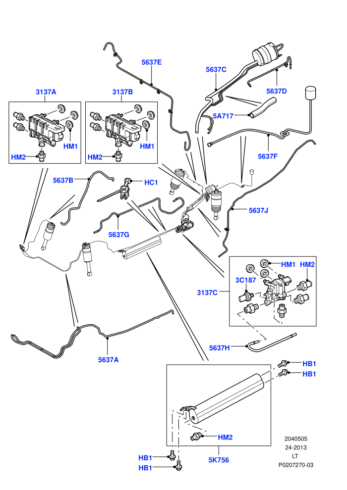 Air Suspension Compressor And Lines (Air Suspension Lines)((V)FROMAA000001)