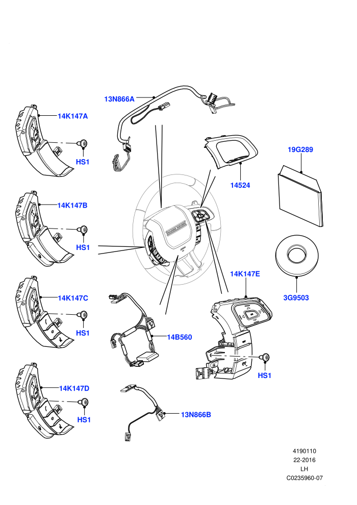 Switches (Halewood (UK))(Steering Wheel)