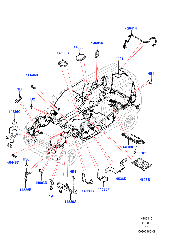 Electrical Wiring - Engine And Dash (Main Harness)