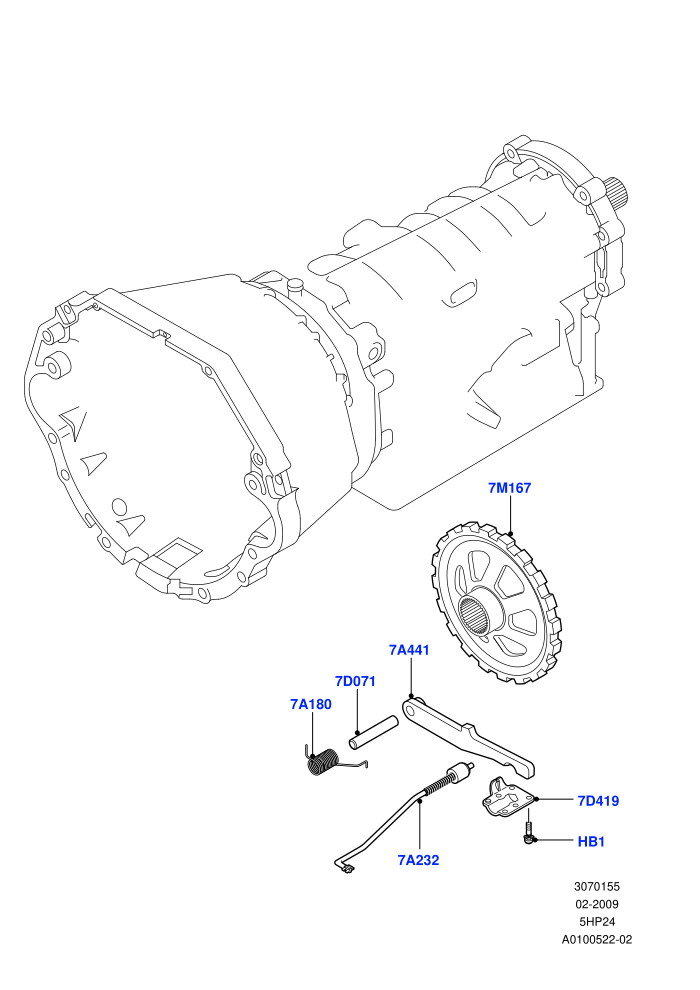 Transmission Control Mechanisms (5 Speed Automatic - Steptronic,M62 B44 4.4 V8 Petrol)