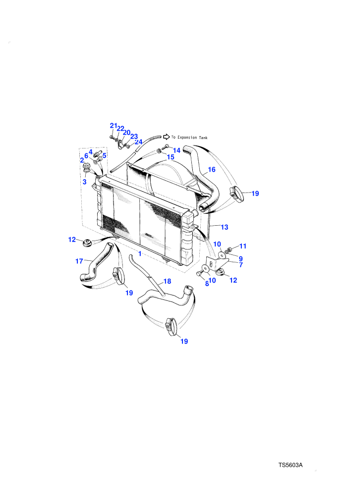 Cooling Unit, Fan Cowl & Hoses (3.5L Petrol)