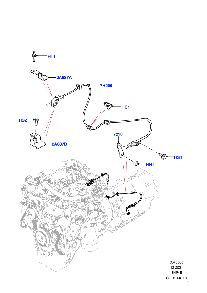 Gear Change-Automatic Transmission (2.0L I4 DSL HIGH DOHC AJ200,2.0L I4 DSL MID DOHC AJ200,2.0L I4 High DOHC AJ200 Petrol,2.0L I4 Mid DOHC AJ200 Petrol,8 Speed Auto Trans ZF 8HP45)((V)FROMMA000001)