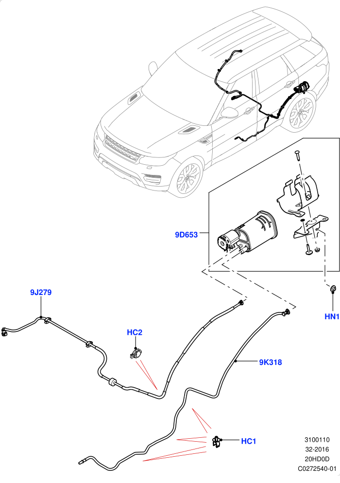 Fuel Lines (2.0L 16V TIVCT T/C 240PS Petrol)(Rear)