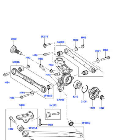 LR001175 PATRON Рычаг задней подвески продольный правый FR2/EVOQUE