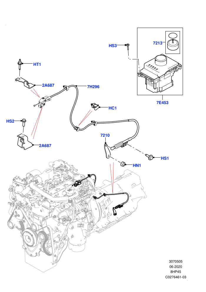 Gear Change-Automatic Transmission (2.0L I4 DSL HIGH DOHC AJ200,2.0L I4 DSL MID DOHC AJ200,2.0L I4 High DOHC AJ200 Petrol,2.0L I4 Mid DOHC AJ200 Petrol,8 Speed Auto Trans ZF 8HP45)((V)TOLA999999)