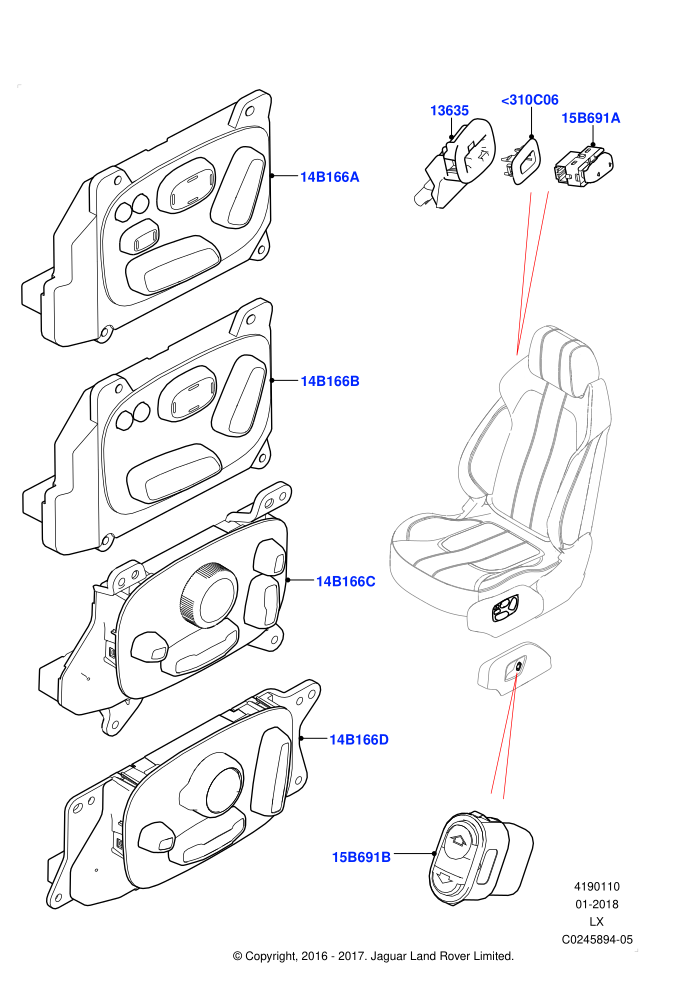 Switches (Front Seats)