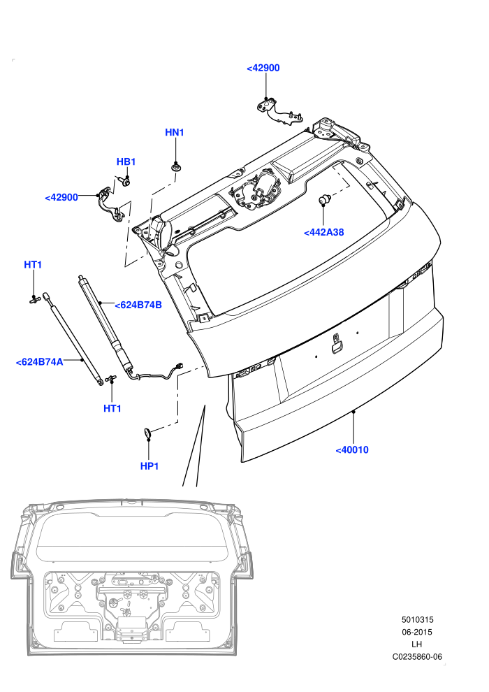 Luggage Compartment Door (3 Door,5 Door,Halewood (UK))(Door And Fixings)