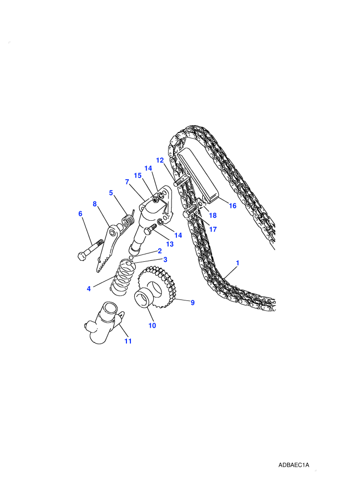 Timing Chain & Spring Tensioner (2.25L 4 Cyl L/R Petrol)