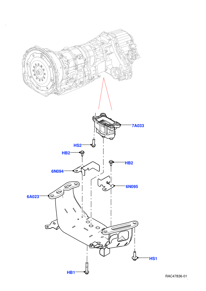 Transmission Mounting (4.4L V8 Turbo Petrol(NC11))((V)FROMS2000001)