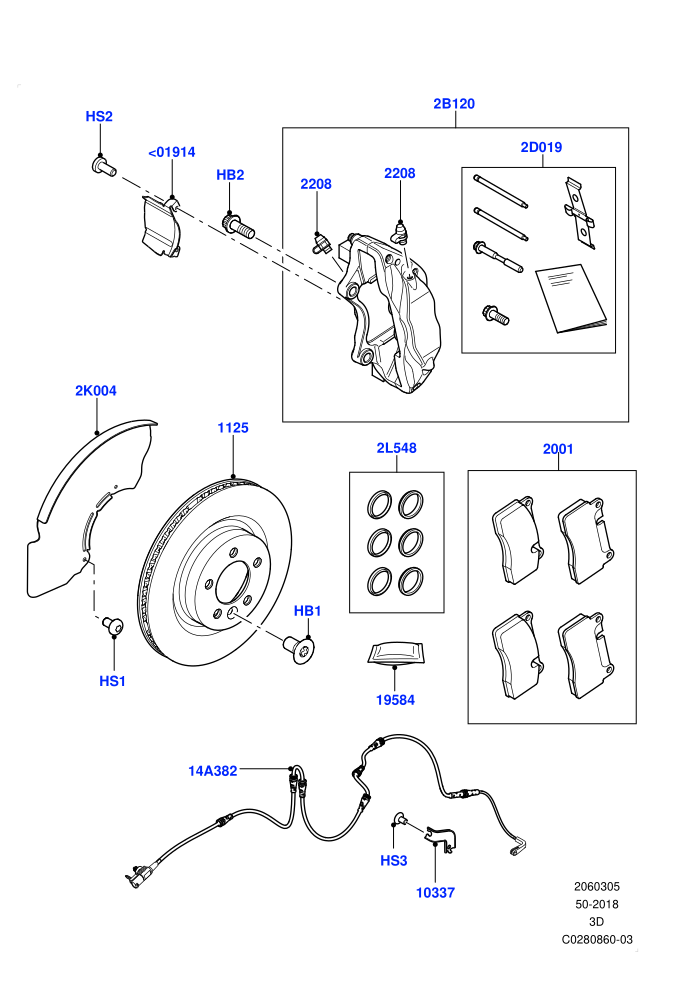 Front Brake Discs And Calipers (Front Disc And Caliper Size 19)(Solihull Plant Build)((V)FROMJA000001)
