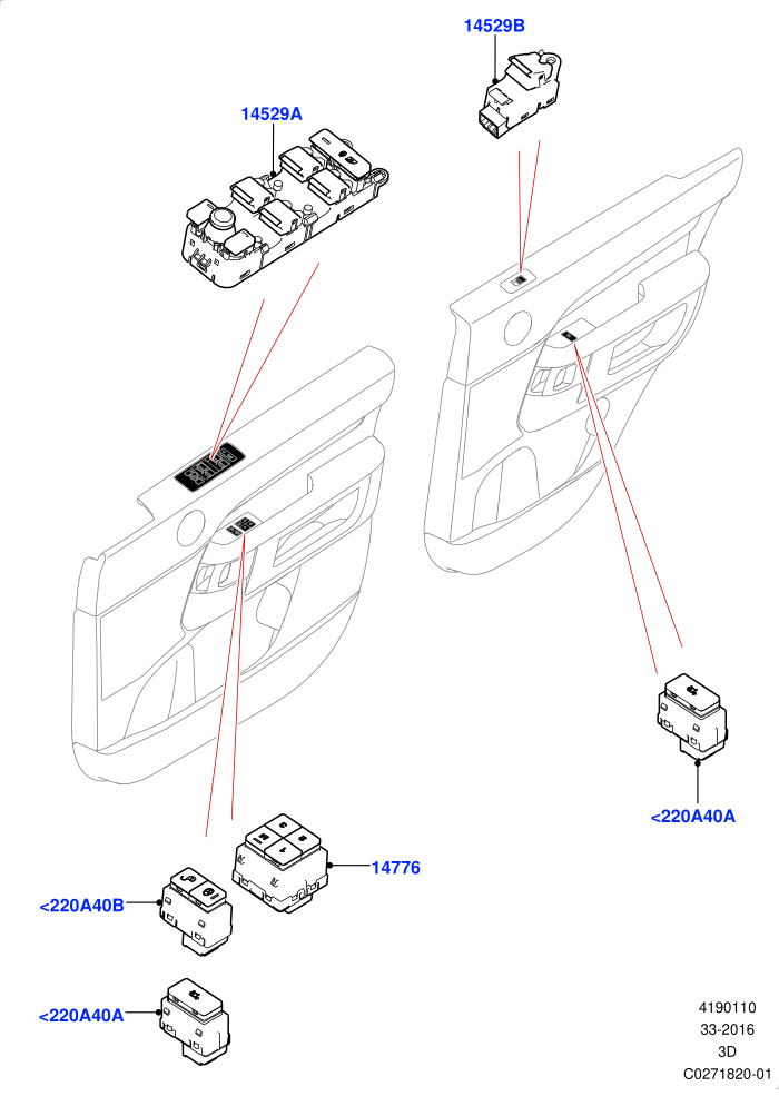 Switches (Front And Rear Doors,Solihull Plant Build)((V)FROMHA000001)