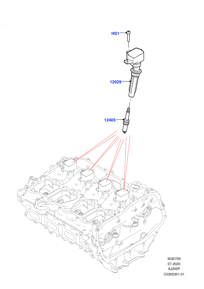 Ignition Coil And Wires/Spark Plugs (2.0L AJ20P4 Petrol E100 PTA,Itatiaia (Brazil))((V)FROMLT000001)