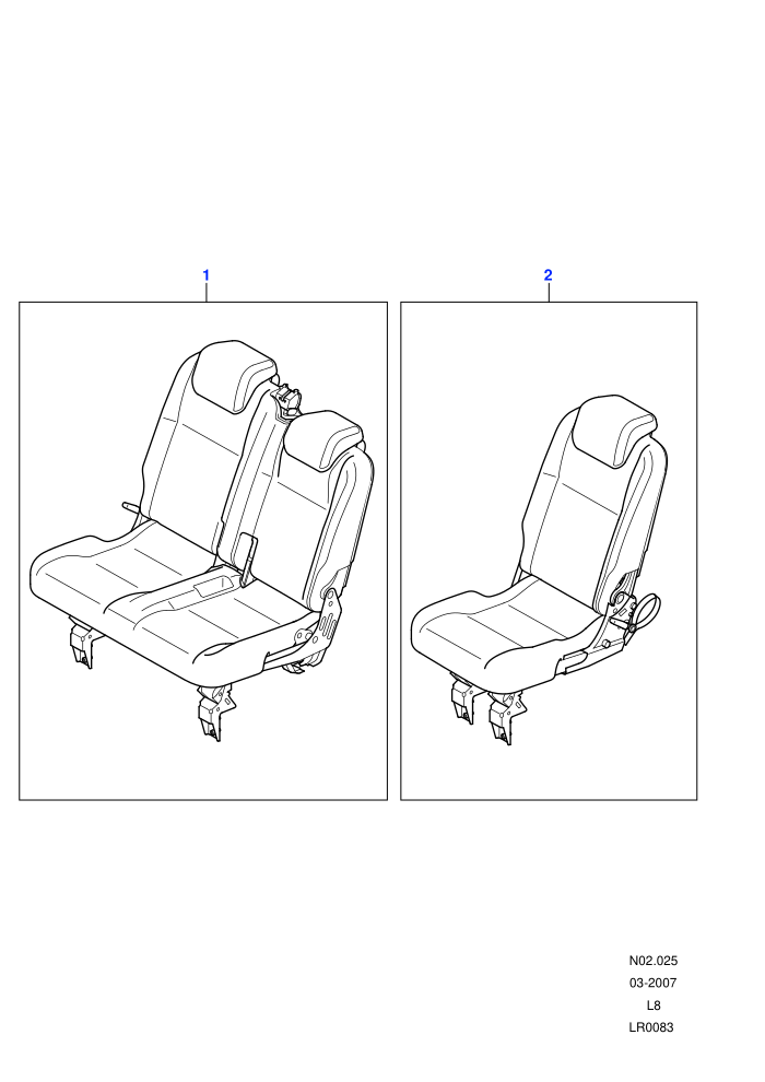 Rear Seat (110&nbsp;Wheelbase,130&nbsp;Wheelbase,Chassis Crew Cab,Crew Cab HCPU,Crew Cab Pick Up,Station Wagon - 5 Door,Station Wagon Utility - 5 Door)((V)FROM7A000001)