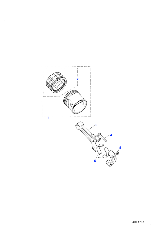 Piston,Connecting Rod & Bearings (Petrol V8 L/R EFI)