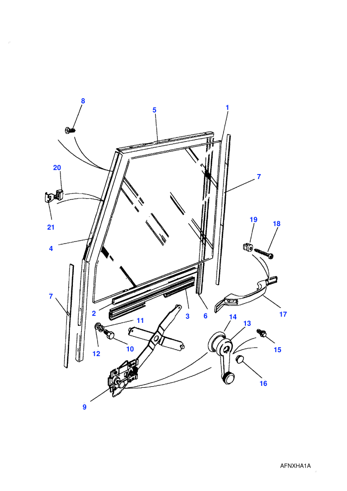 Front Door Glass & Regulator-To (V) LA932528