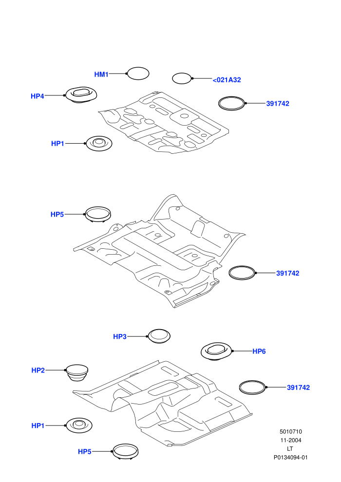 Plugs - Floor Pan ((V)TO9A999999)