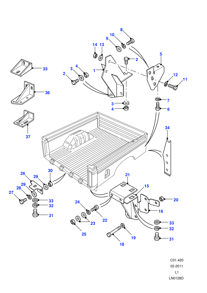 Rear Body Lower - Mountings (110,130 Wheelbase,HICAP)