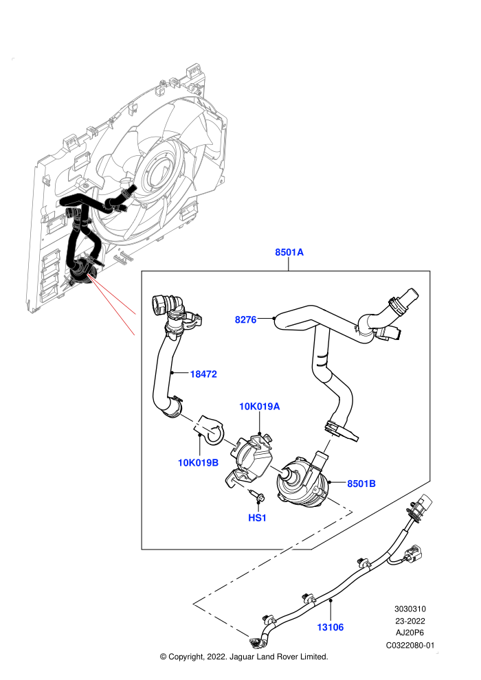 Water Pump (3.0L AJ20P6 Petrol High)(Auxiliary Unit,Nitra Plant Build)((V)FROMP2111435)