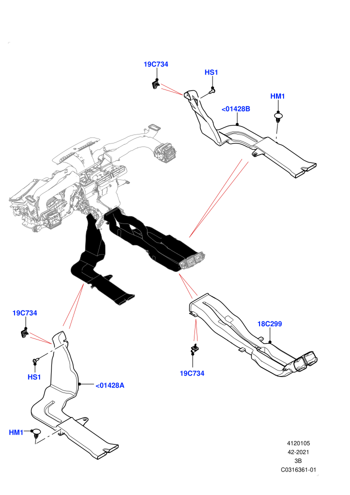 Air Vents, Louvres And Ducts (Floor,Internal Components)((V)FROMNA000001)