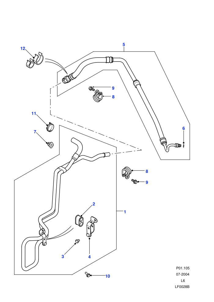 Hoses - Return (LHD,M47 2.0L I4 16V Diesel)((V)FROM1A000001)