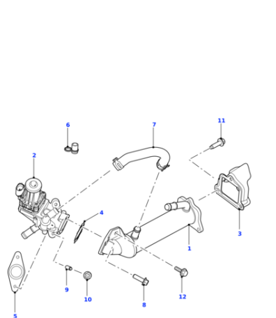LR037955 LAND ROVER Прокладка клапана EGR