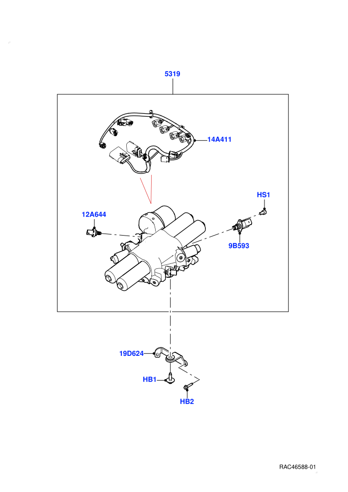 Dynamic Suspension Load Distribution Unit (Dynamic Air Suspension w/Kinetic)((V)FROMRA000001)