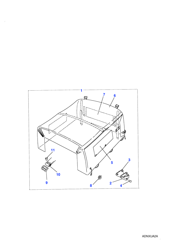 Hood Assy Canvas - Cab Fixing (90 Wheelbase,With Truck Cab)