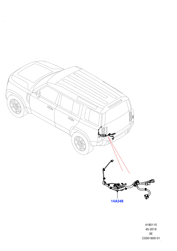 Electrical Wiring - Body And Rear (Tow Hitch Elec Deployable Swan Neck,Tow Hitch Man Detachable Swan Neck,Tow Hitch Receiver 12 Pin Elec,Tow Hitch Receiver NAS)(Towing)