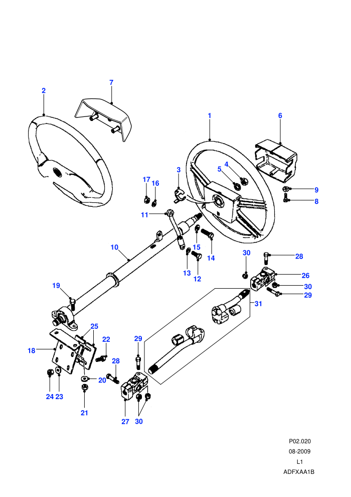 Steering Wheel & Column-To (V) MA962814