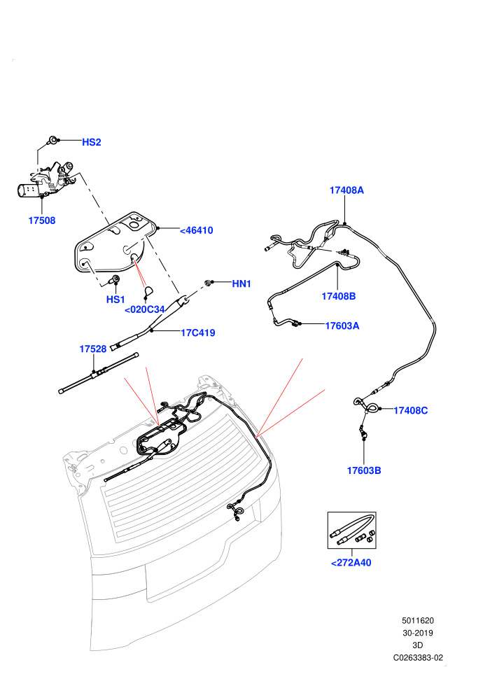 Rear Window Wiper And Washer (Solihull Plant Build)((V)FROMHA000001)