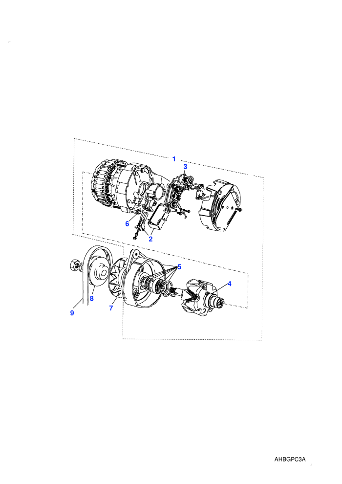 Alternator (2.5L 4 Cyl NA L/R Diesel,Less Air Conditioning)